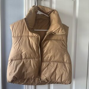 Tan Puffer Vest